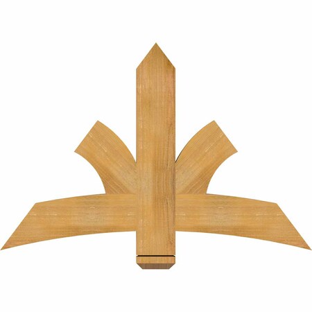 Ekena Millwork Davenport Rough Sawn Timber Gable Bracket, Western Red Cedar, 48"W x 32"H x 2"D x 6"F, 16/12 Pitch GBW048X32X0206DAV00RWR